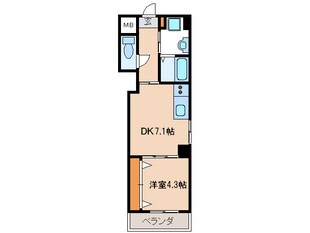 ラファエル西新の物件間取画像